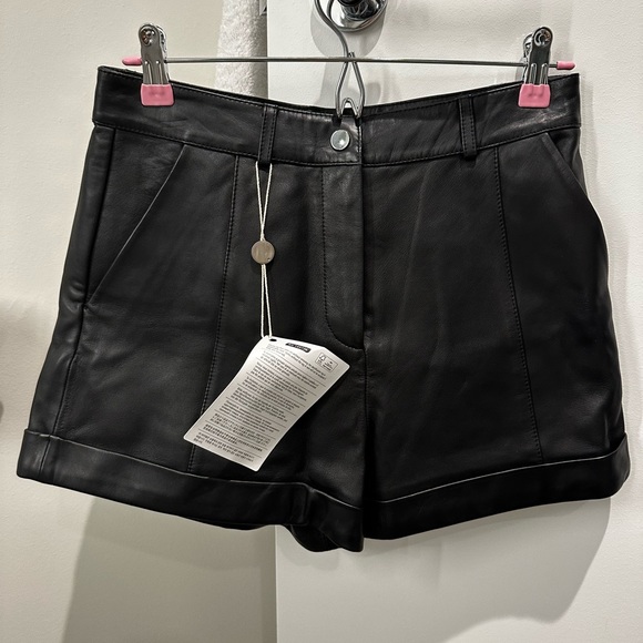 Maje Leather Shorts (Brand New)